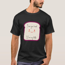 Illustration niedliches Brot und Butter T-Shirt