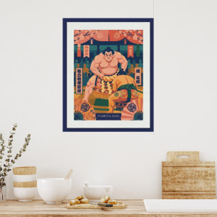 Illustration Nordique-Japonaise –JAPON  Affiche