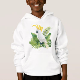 Illustration of parrot cockatoo hoodie