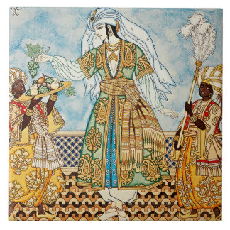 Illustration "Persische Frauen" von Ivan Bilibin Fliese