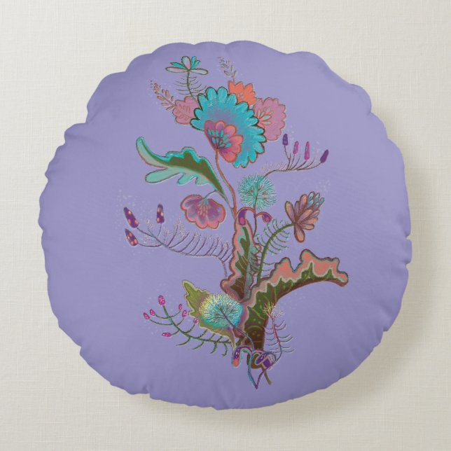 Illustration plante Coussin rond (Devant)