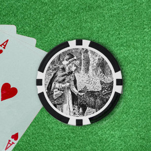 Illustration Red Riding Hood Wolf in Woods Pokerchips