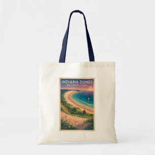 Illustration Reise Indiana Dunes National Park Tragetasche