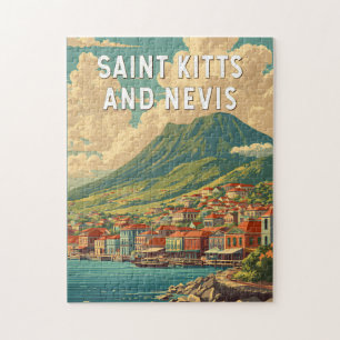 Illustration Reise Kunst Saint Kitts und Nevis
