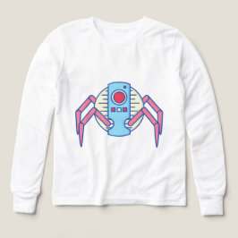 Illustration Retro Blue Robot Spider Walker