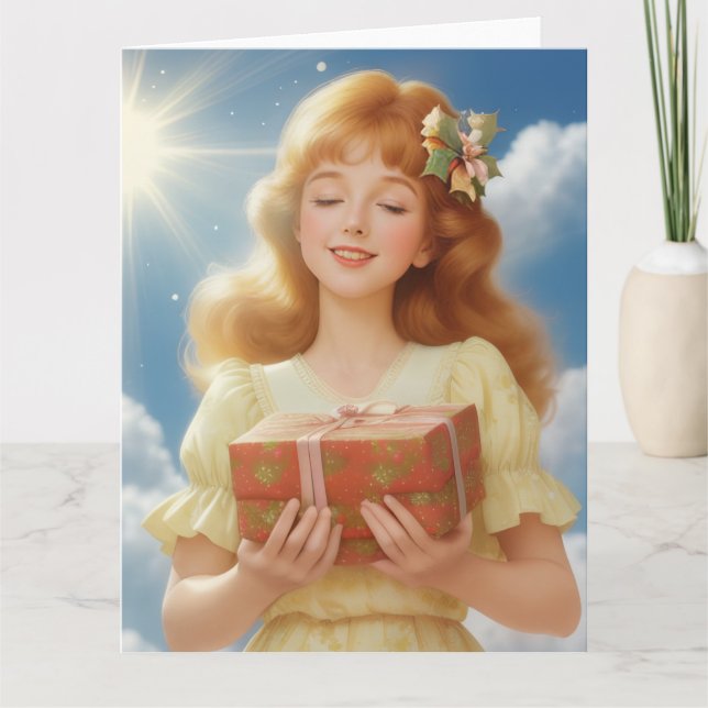 Illustration rétro de Noël Karte (Vorderseite)