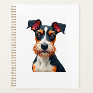 Illustration Rétro de Portrait de Chien Coloré Vin