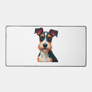 Illustration Rétro de Portrait de Chien Coloré Vin