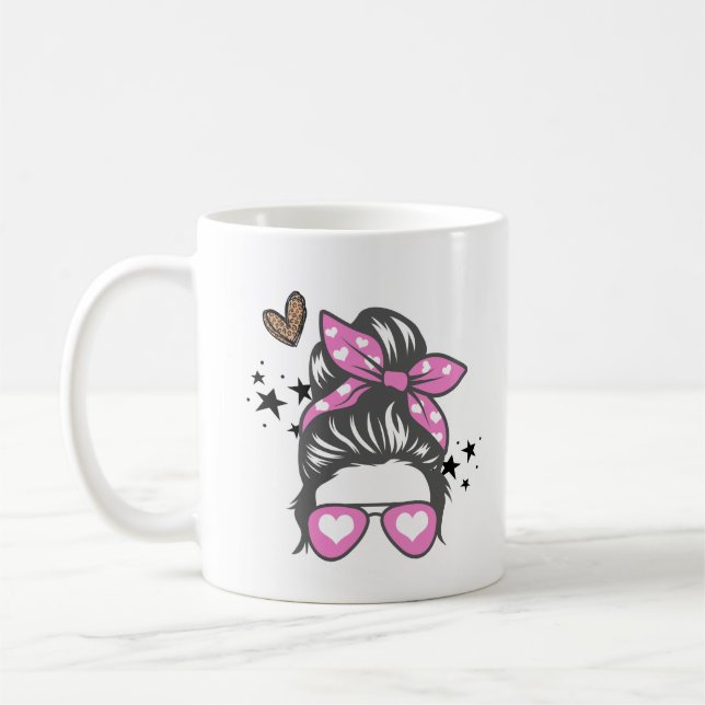 Illustration rose mignon amour Valentine`s Day Mug (Gauche)