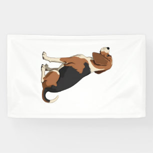 Illustration Rückansicht Vintage-Beagle-Hund Haust Banner