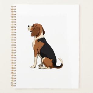 Illustration Rückansicht Vintage-Beagle-Hund Haust Planer