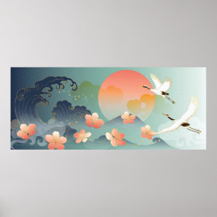 Illustration sakura Blume Design Poster