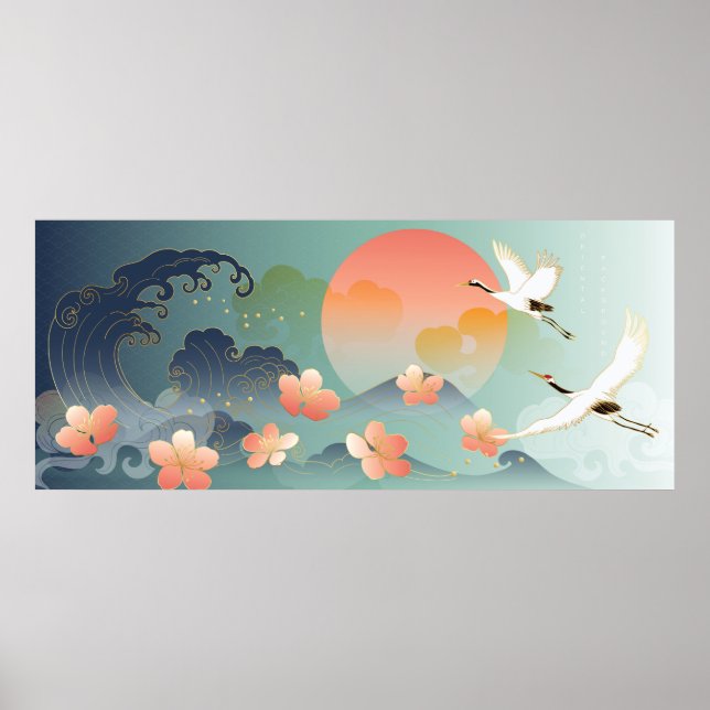 Illustration sakura Blume Design Poster (Vorne)