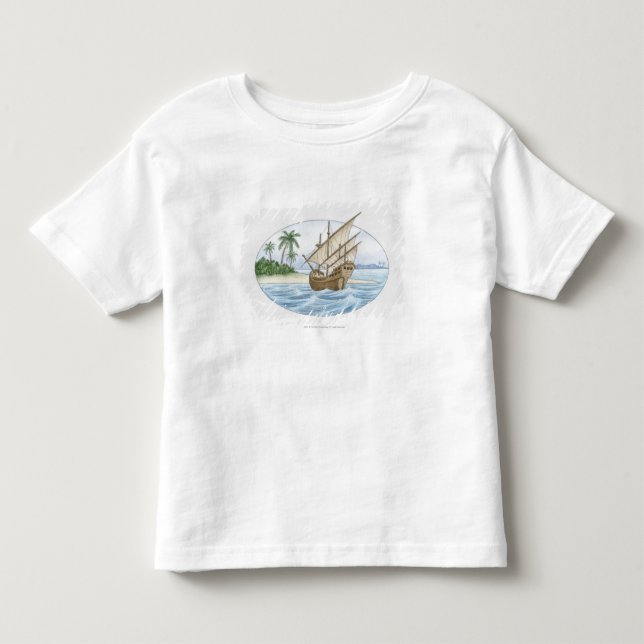Illustration Schiffs des des 16. Jahrhundertsnahe Kleinkind T-shirt (Vorderseite)
