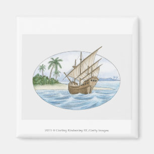 Illustration Schiffs des des 16. Jahrhundertsnahe Magnet
