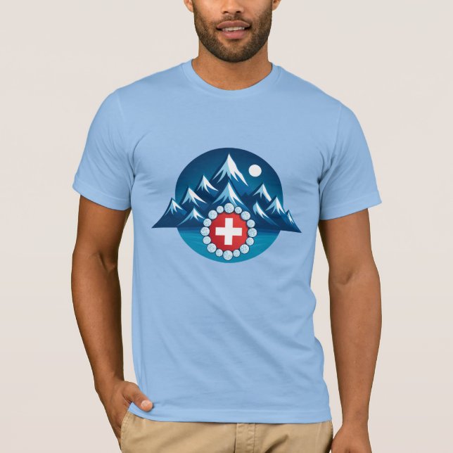 Illustration Schweizer Alpen T-Shirt (Vorderseite)