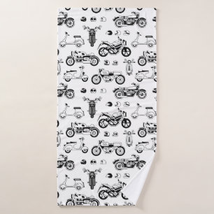 Illustration scooters de moto et casques