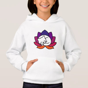 Illustration Serene Cat Lotus