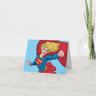 Illustration Supergirl volant vers le haut