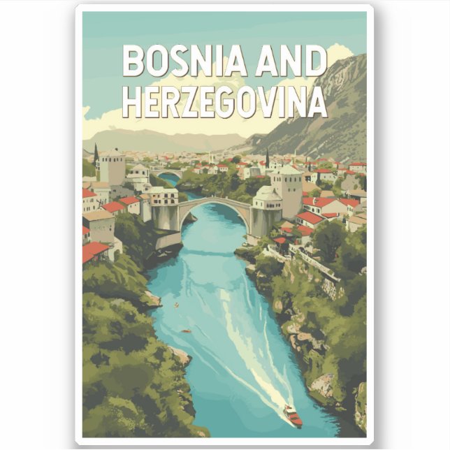 Illustration Travel Art Aufkleber (Vorderseite)