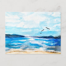 Illustration über die Aquarellfärbung des Meeresbo