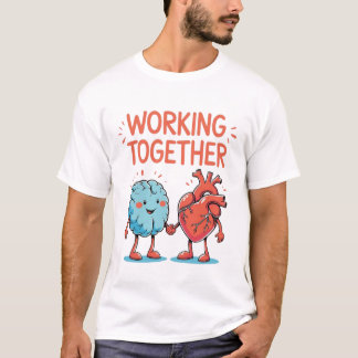 Illustration über die Einheit von Herz und Gehirn T-Shirt