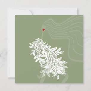 Illustration über die langhaarige botanische Minim Einladung