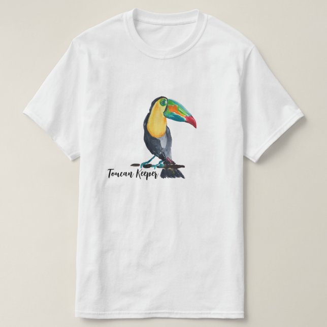 Illustration über die Wasserfarbe des Toucan Keepe T-Shirt (Design vorne)