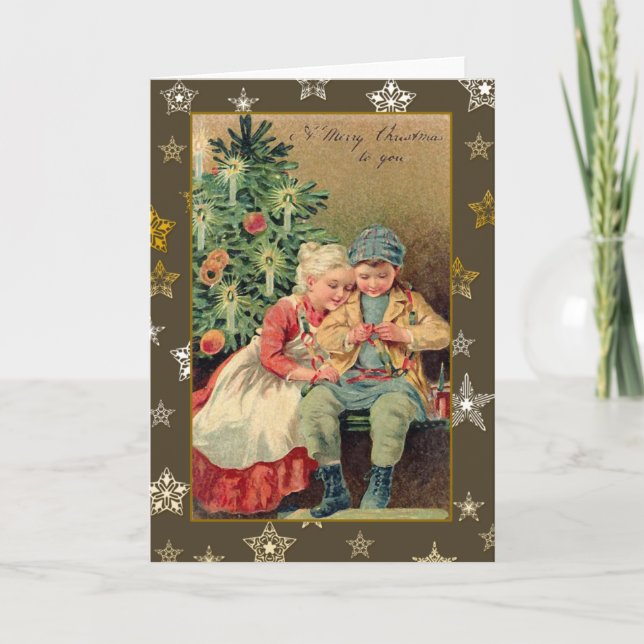 Illustration victorienne sur les cartes de Noël (Devant)