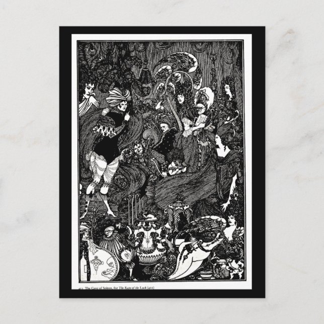 Illustration Vintage carte postale-Aubrey Beardsle (Devant)