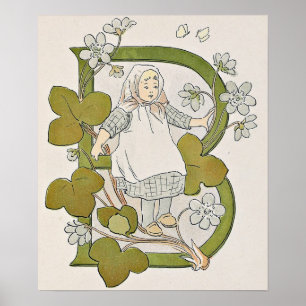 Illustration vintage par Ottilia Adelborg Poster