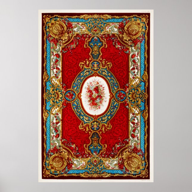 Illustration Vintager Muster Poster (Vorne)