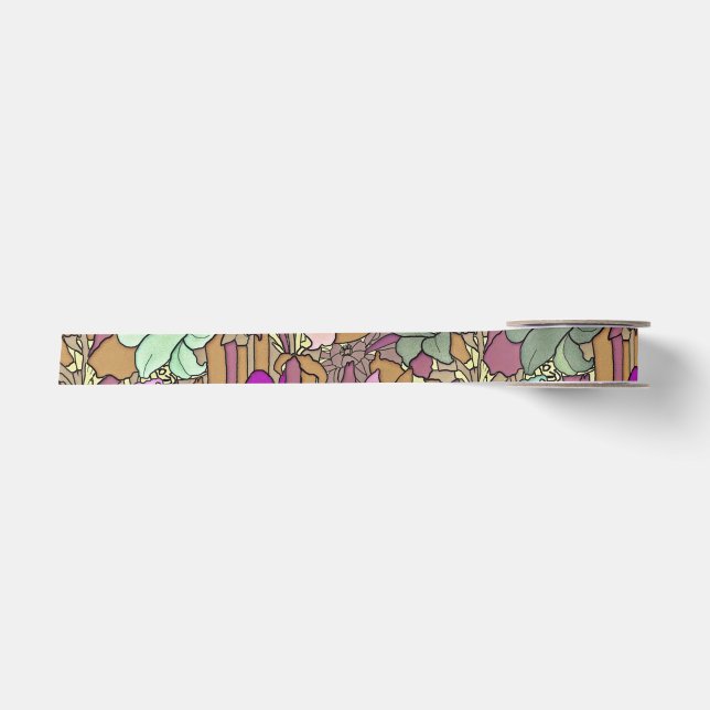 Illustration Vintager Muster Satinband (Vorderseite)