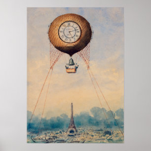 Illustration Vintages Frankreich Poster