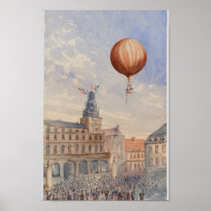 Illustration Vintages Frankreich Poster