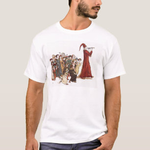 Illustration vom gescheckten Pfeifer von Hamelin T-Shirt
