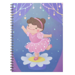Illustration vom Traum einer Ballerina Notizblock