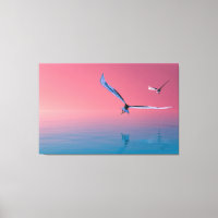 Illustration von Adlern in farbigen Leinwand Kunst