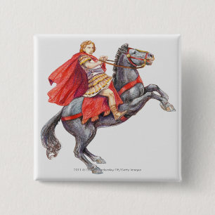 Illustration von Alexander der Große Button