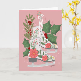 Illustration von altmodischen Schlittschuhen Karte