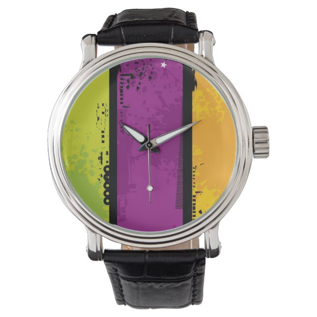 Illustration von Bannern Armbanduhr (Vorderseite)
