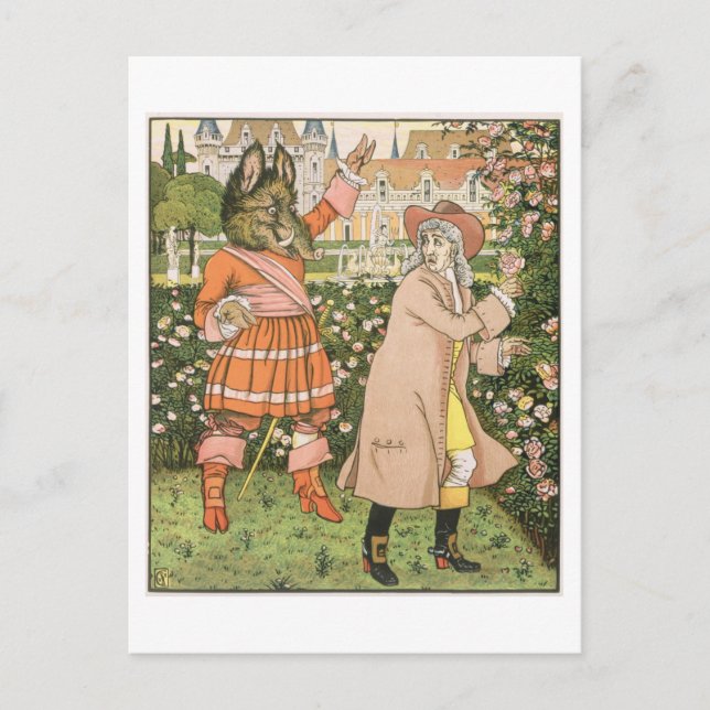 Illustration von Beauty and the Beast, 1901 (colo Postkarte (Vorderseite)