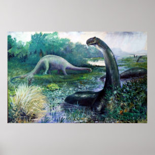 Illustration von Brontosaurus Poster