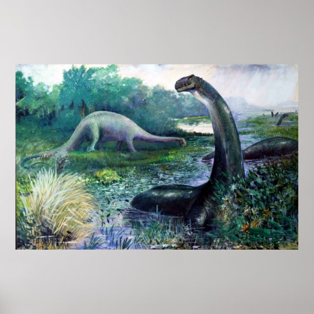 Illustration von Brontosaurus Poster (Vorne)