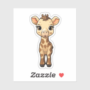 Illustration von Cartoon-Giraffen Aufkleber
