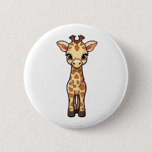 Illustration von Cartoon-Giraffen Button