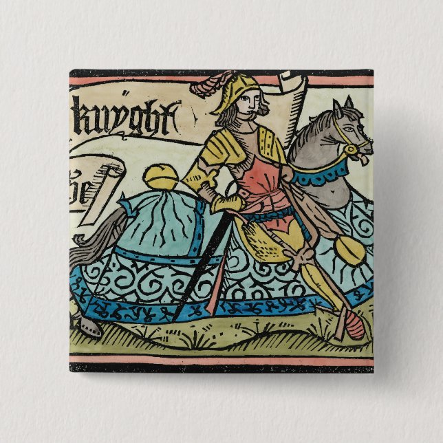 Illustration "von den Canterbury-Geschichten Button (Vorderseite)