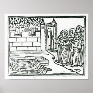 Illustration 'von der Reise von St. Brendan Poster