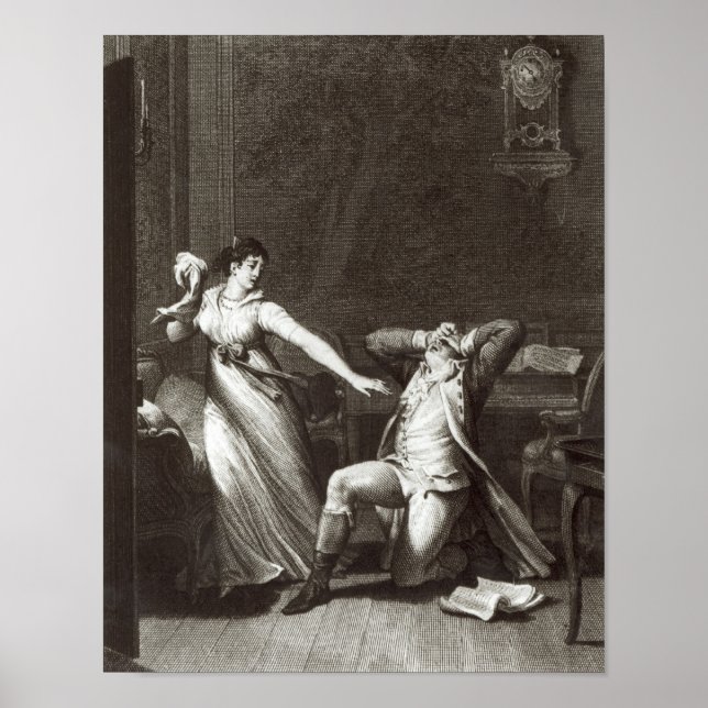 Illustration von "Die Trauern von Werther" Poster (Vorne)