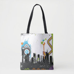 Illustration von einem grungy Stadtbild Tasche